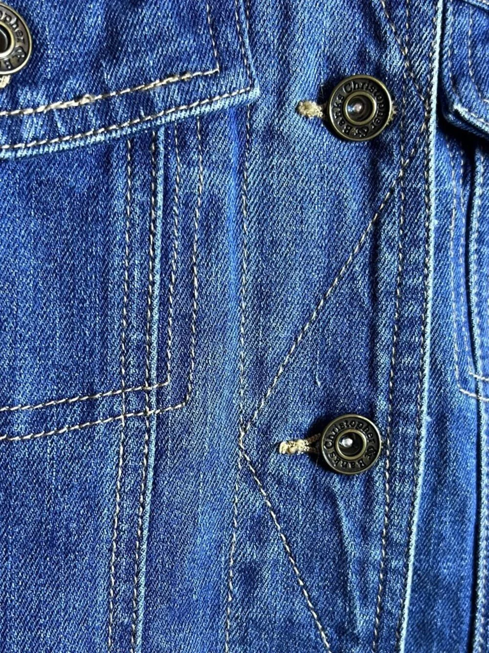 Christopher & Banks Flannel Lined Denim Jacket Womens Small